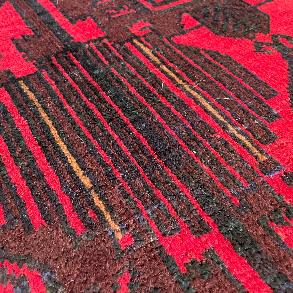 Vintage Afghan Herati Baluch Rug c. 1980