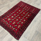 Old Afghan Herati Baluch Rug c. 1980