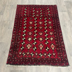 Old Afghan Herati Baluch Rug c. 1980