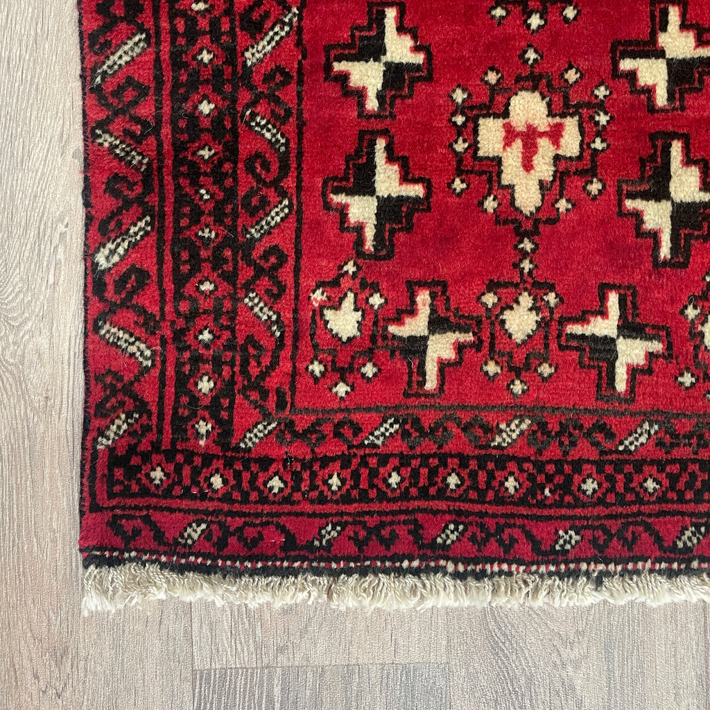 Old Afghan Herati Baluch Rug c. 1980