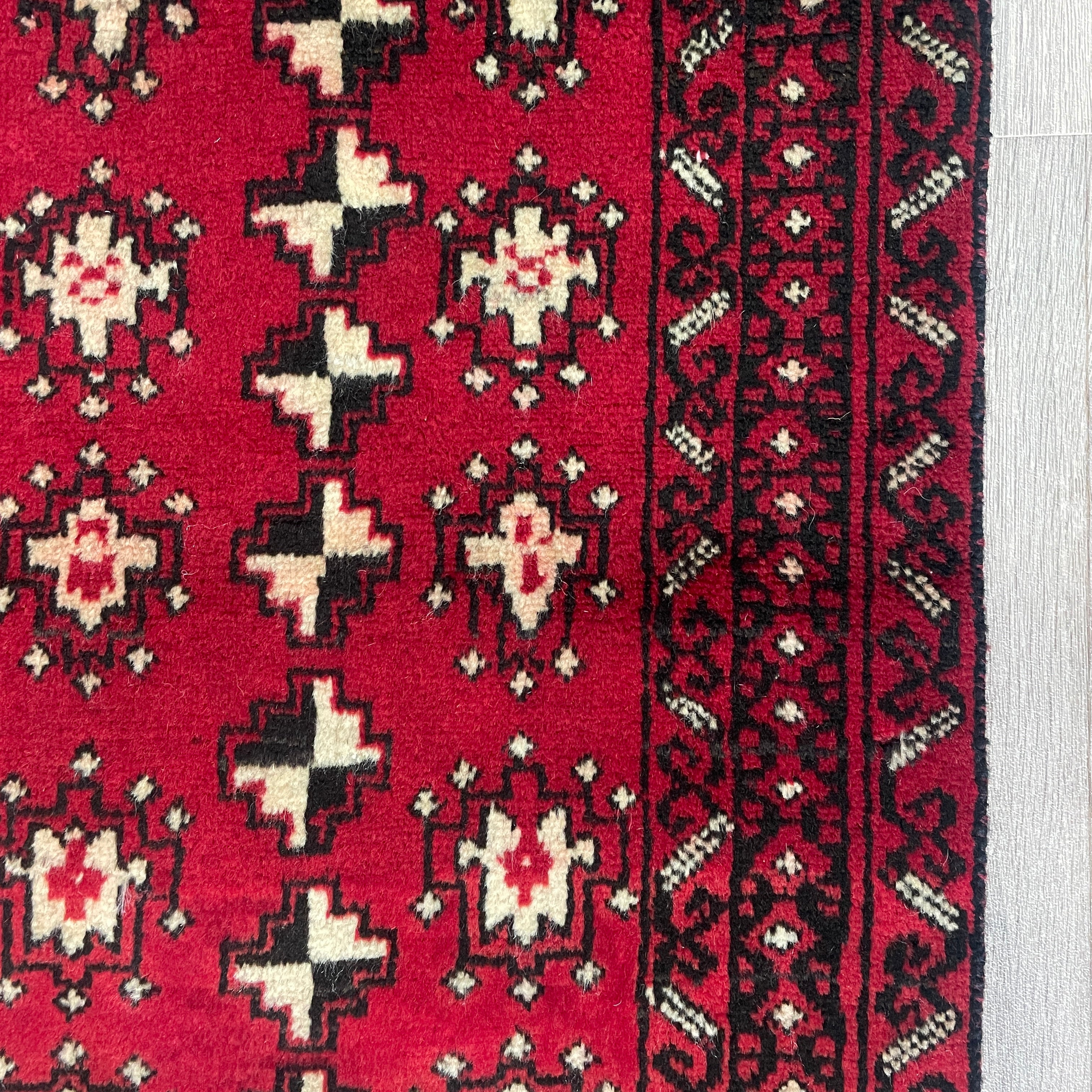Old Afghan Herati Baluch Rug c. 1980