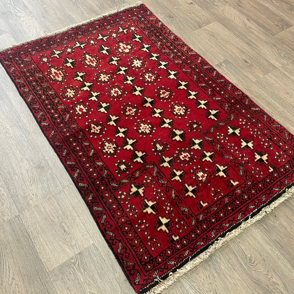 Old Afghan Herati Baluch Rug c. 1980
