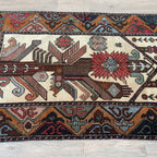 Vintage Afghan Herati Baluch Rug c. 1980