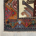Vintage Afghan Herati Baluch Rug c. 1980