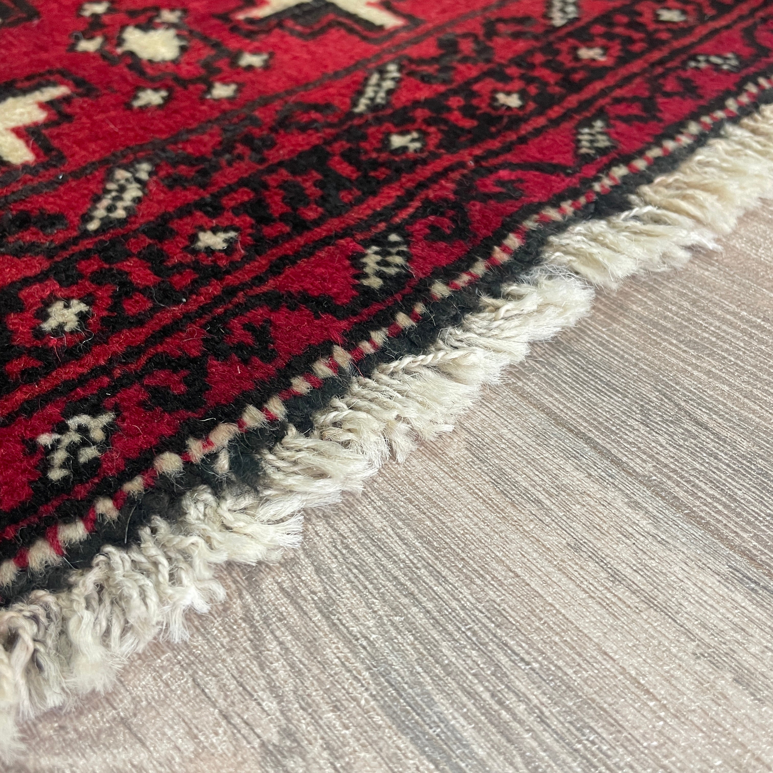 Old Afghan Herati Baluch Rug c. 1980