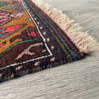 Vintage Afghan Herati Baluch Rug c. 1980