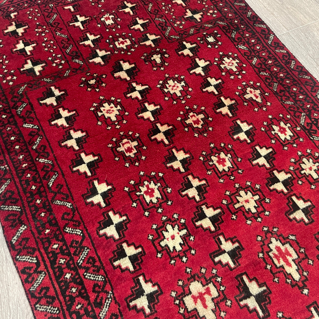 Old Afghan Herati Baluch Rug c. 1980
