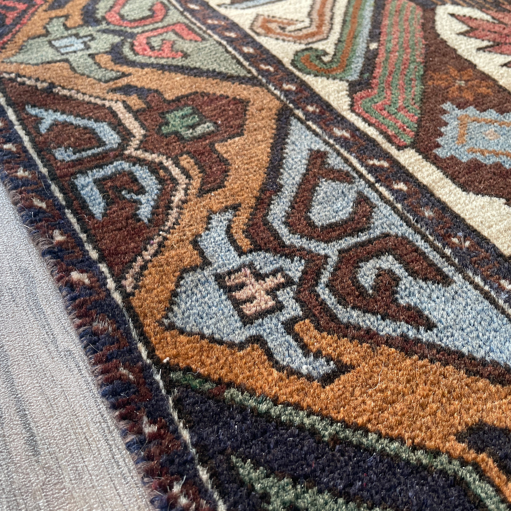 Vintage Afghan Herati Baluch Rug c. 1980