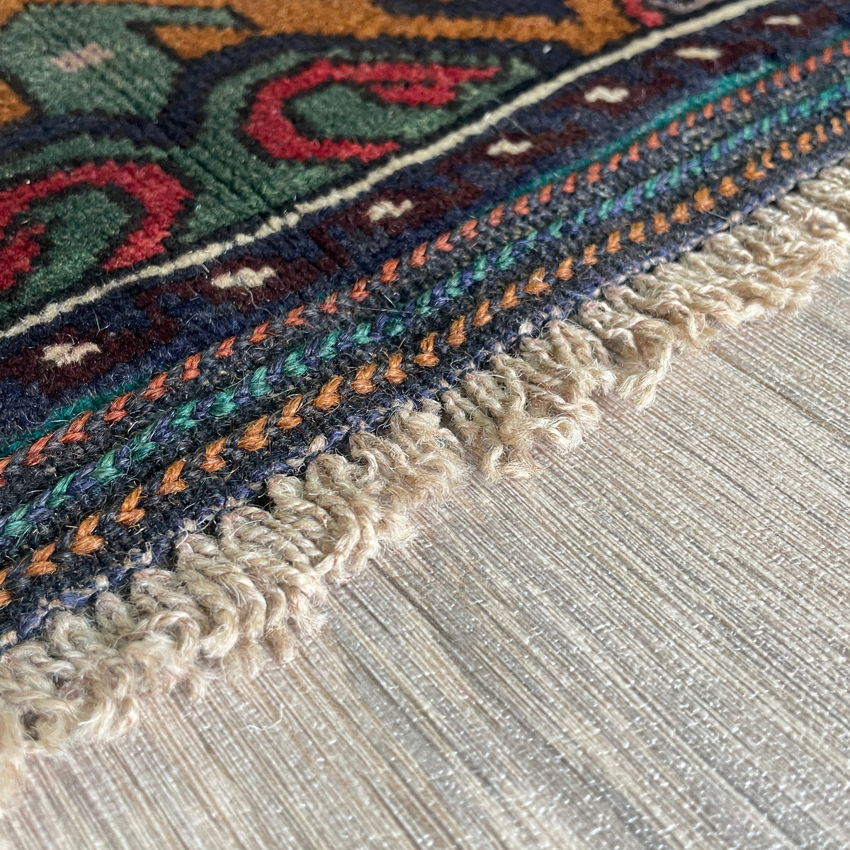 Vintage Afghan Herati Baluch Rug c. 1980