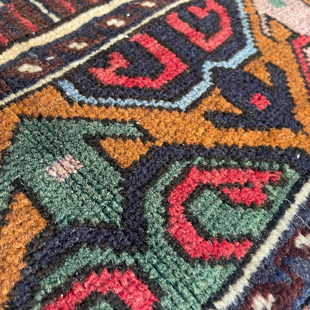 Vintage Afghan Herati Baluch Rug c. 1980