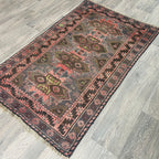 Old Afghan Herati Baluch Rug c. 1980