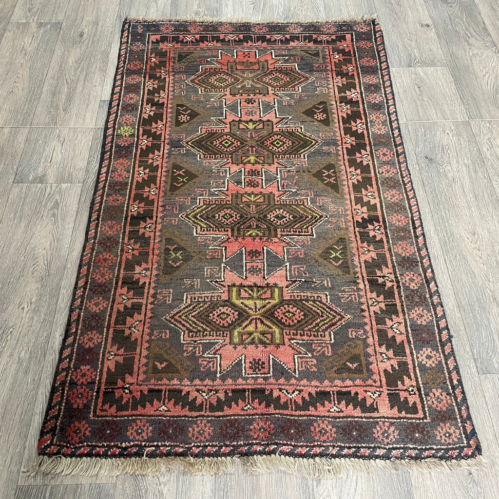 Old Afghan Herati Baluch Rug c. 1980