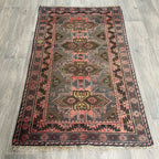 Old Afghan Herati Baluch Rug c. 1980