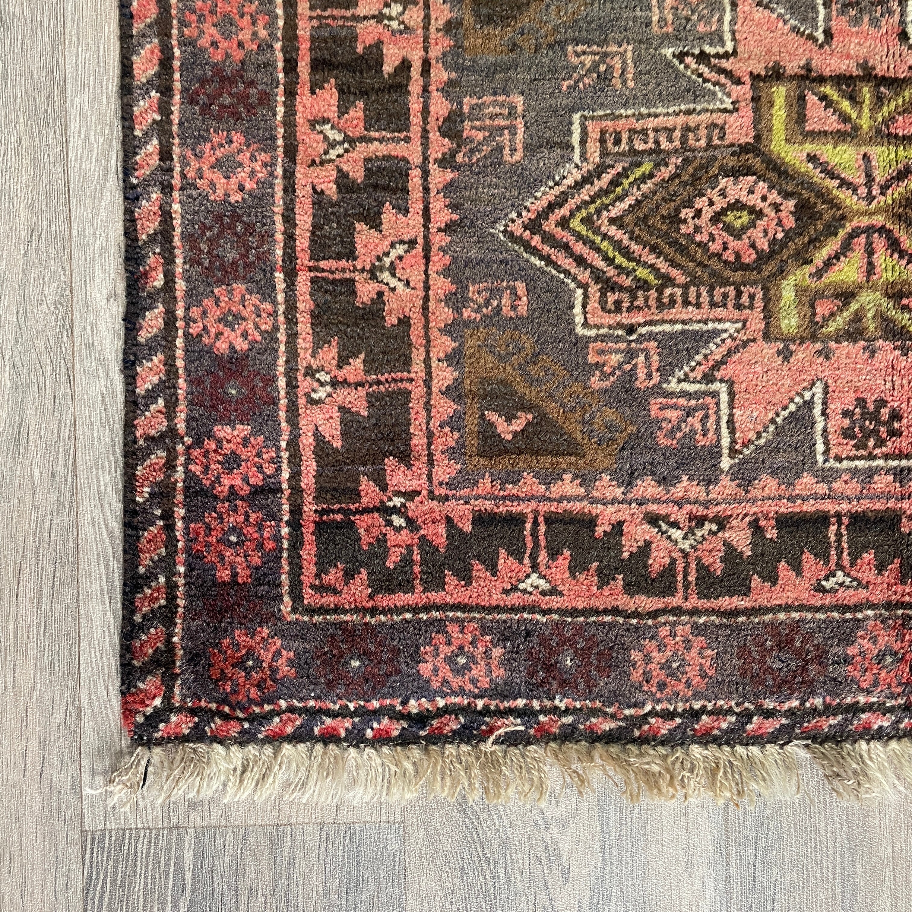 Old Afghan Herati Baluch Rug c. 1980