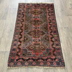 Old Afghan Herati Baluch Rug c. 1980