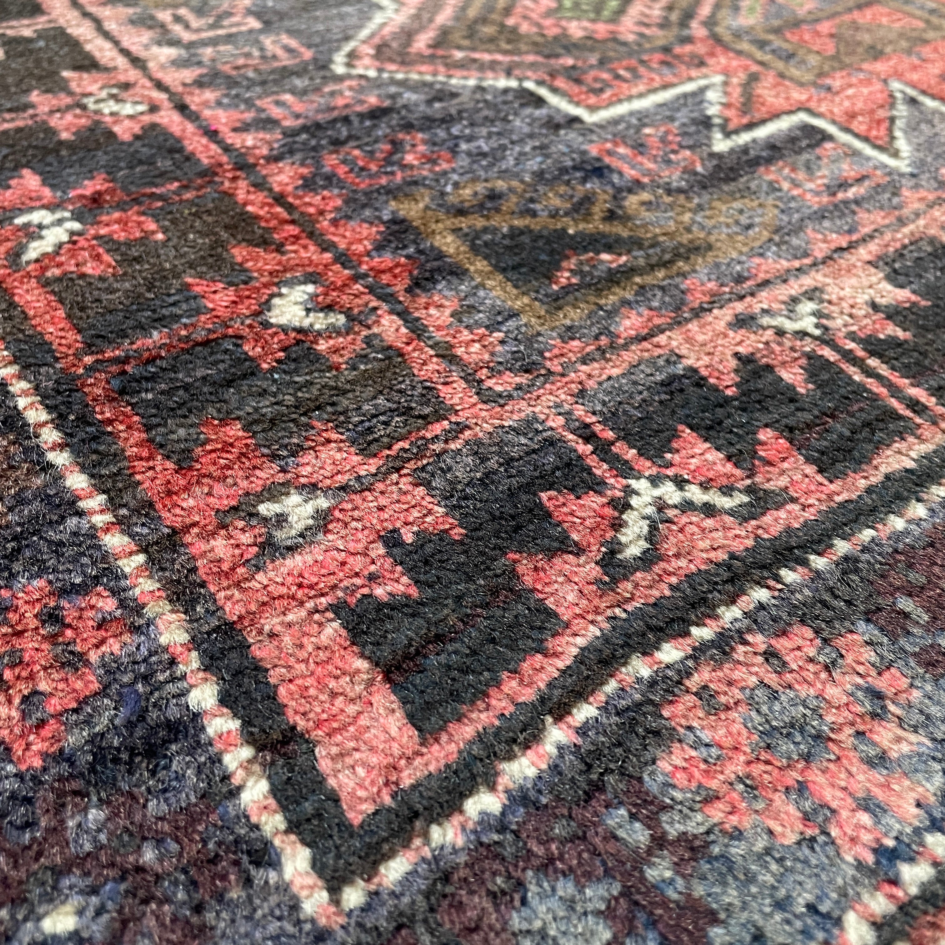 Old Afghan Herati Baluch Rug c. 1980