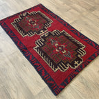 Vintage Afghan Baluch Rug c. 1980