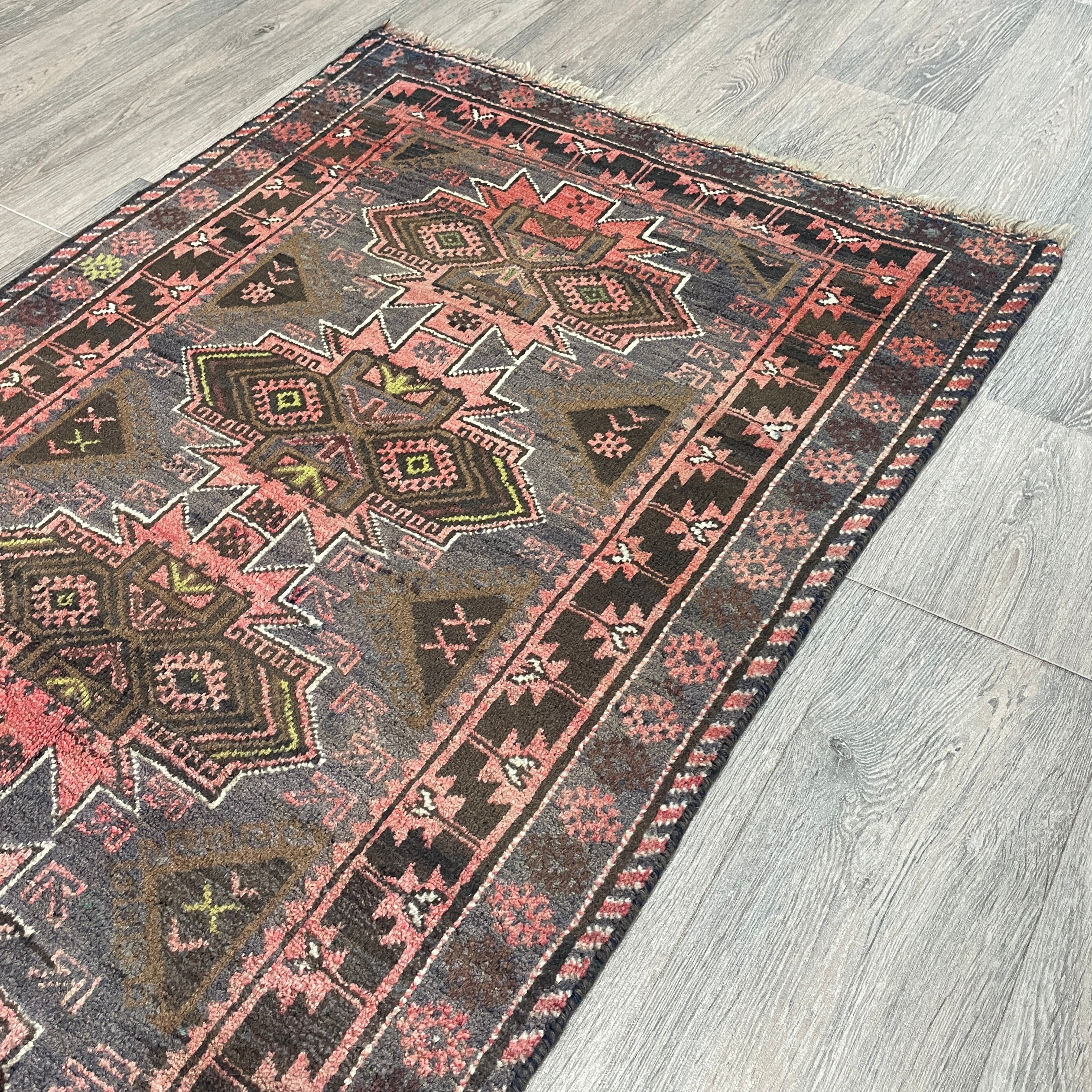 Old Afghan Herati Baluch Rug c. 1980
