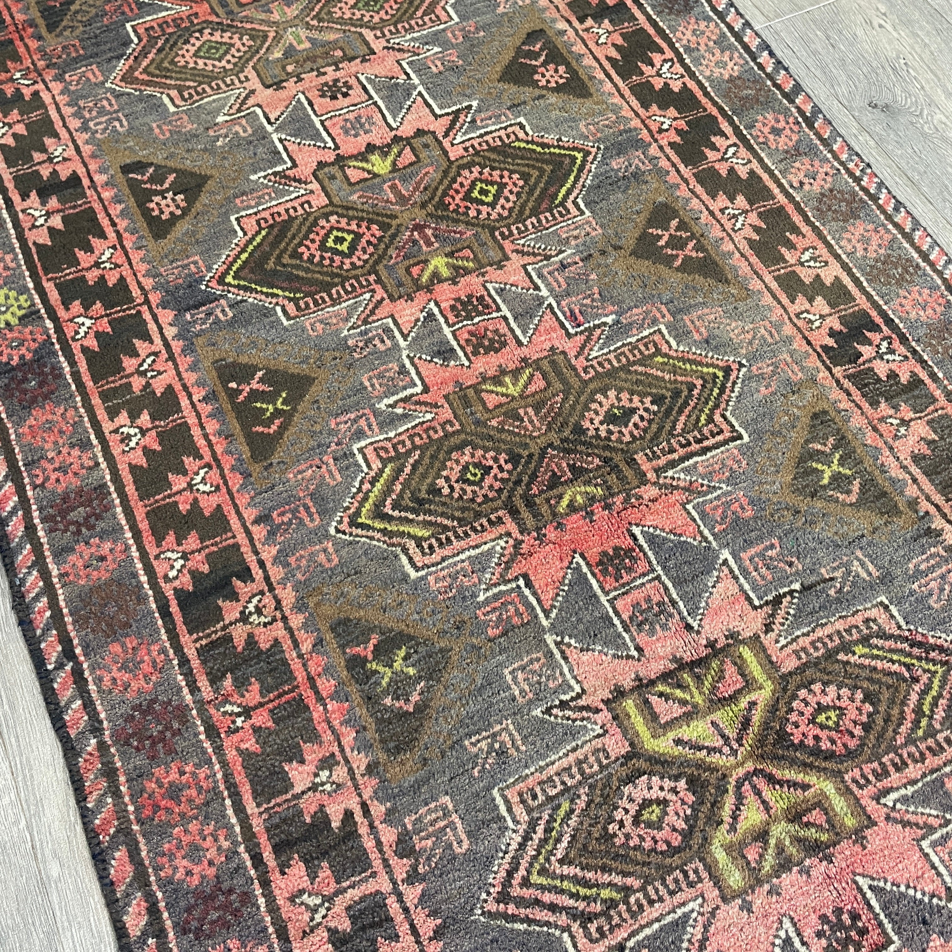 Old Afghan Herati Baluch Rug c. 1980