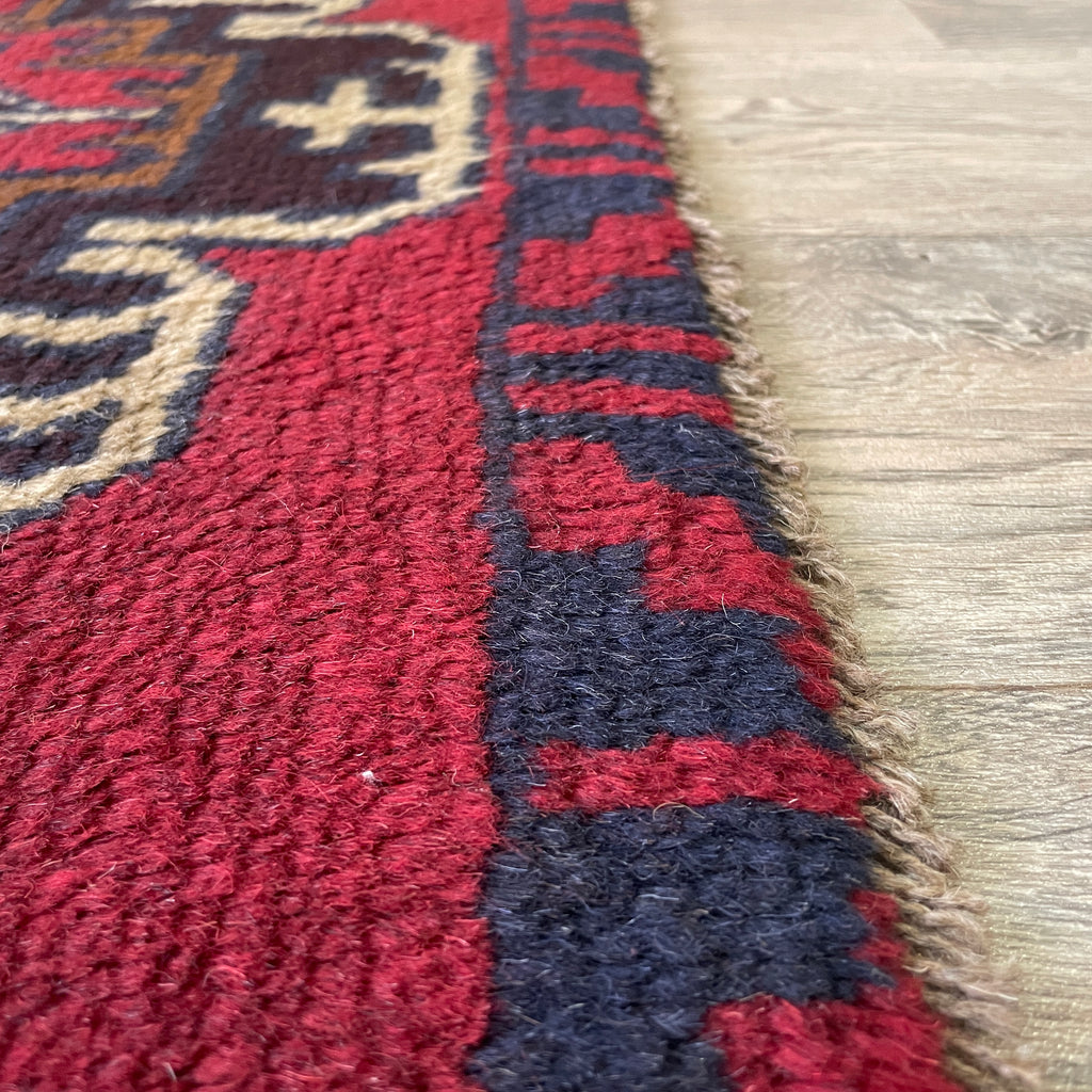 Vintage Afghan Baluch Rug c. 1980