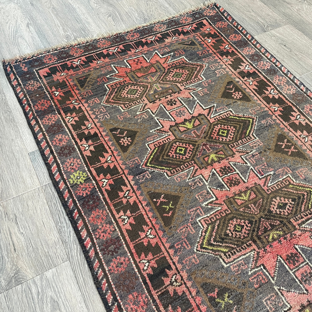 Old Afghan Herati Baluch Rug c. 1980