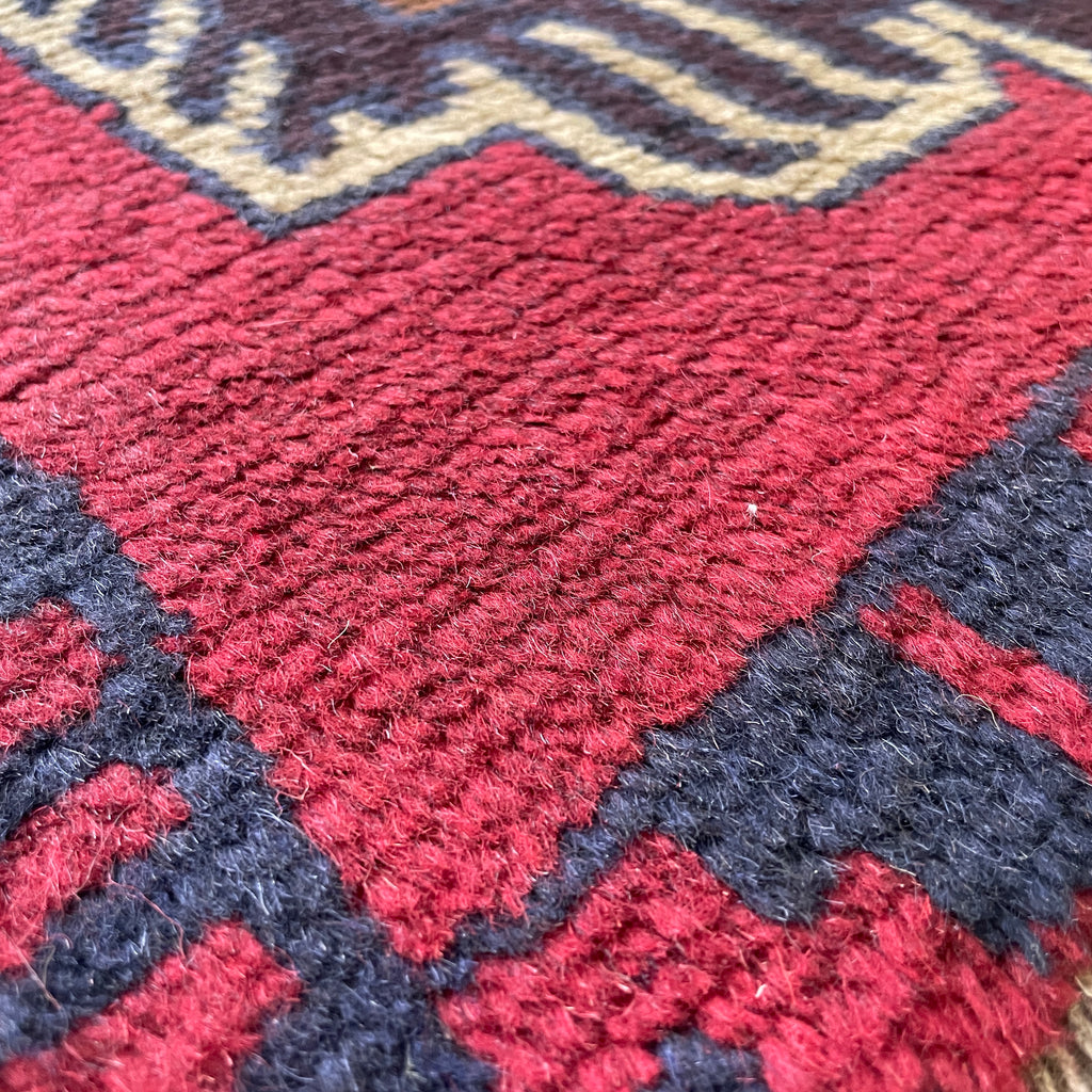 Vintage Afghan Baluch Rug c. 1980