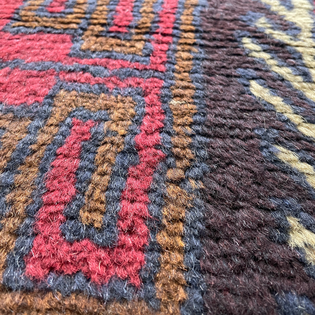 Vintage Afghan Baluch Rug c. 1980