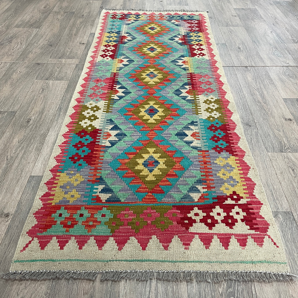202 x 73 cm | Afghan Kilim Runner - Khorasan Rugs