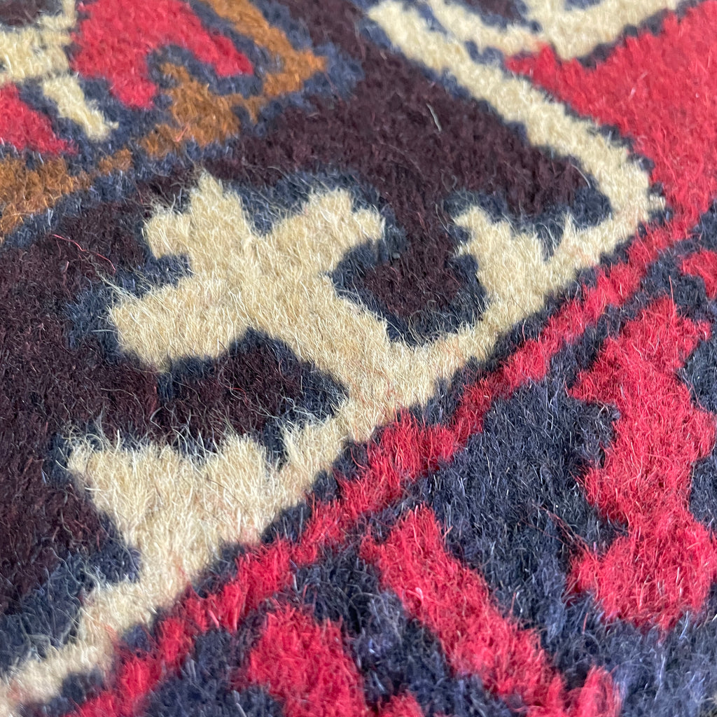 Vintage Afghan Baluch Rug c. 1980