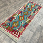 202 x 73 cm | Afghan Kilim Runner - Khorasan Rugs