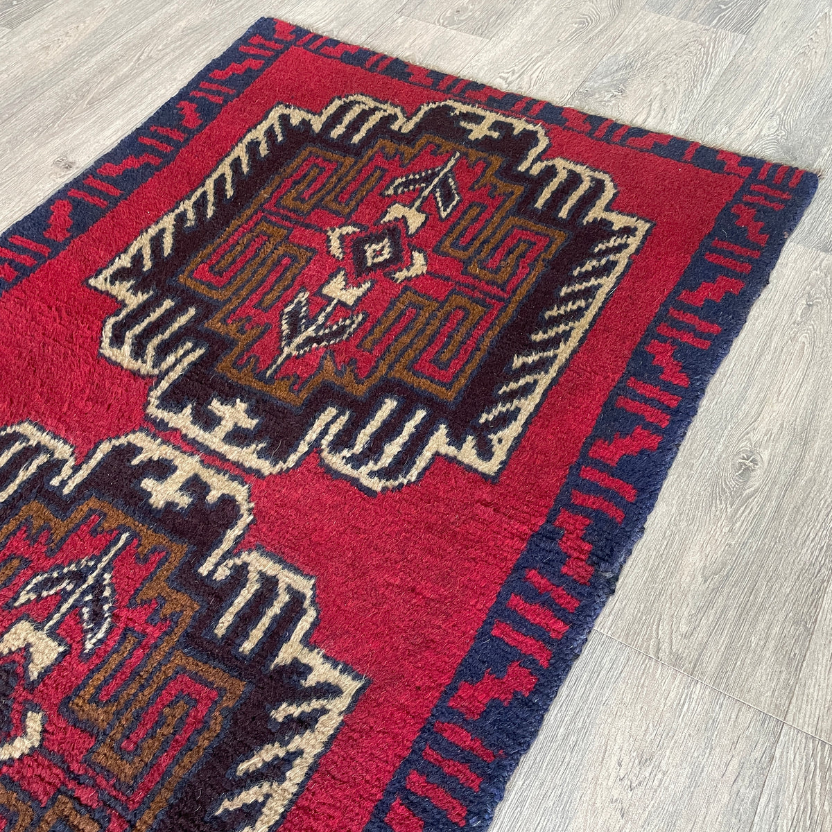 Vintage Afghan Baluch Rug c. 1980