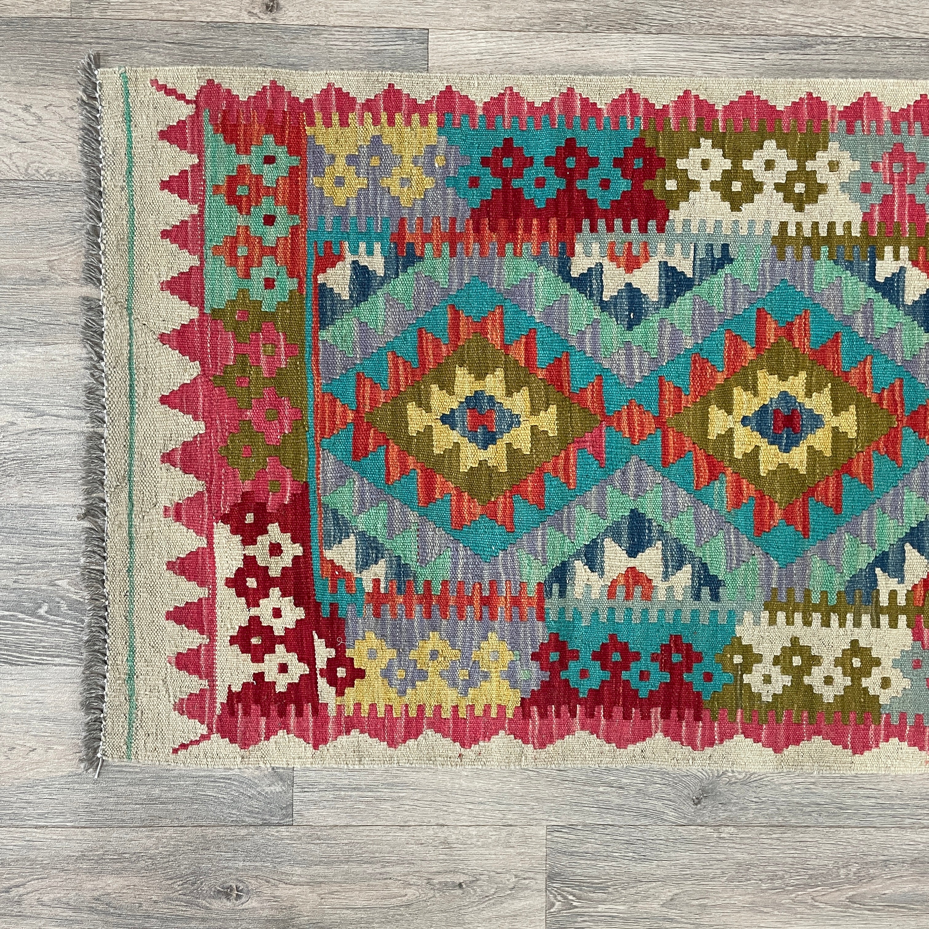 202 x 73 cm | Afghan Kilim Runner - Khorasan Rugs