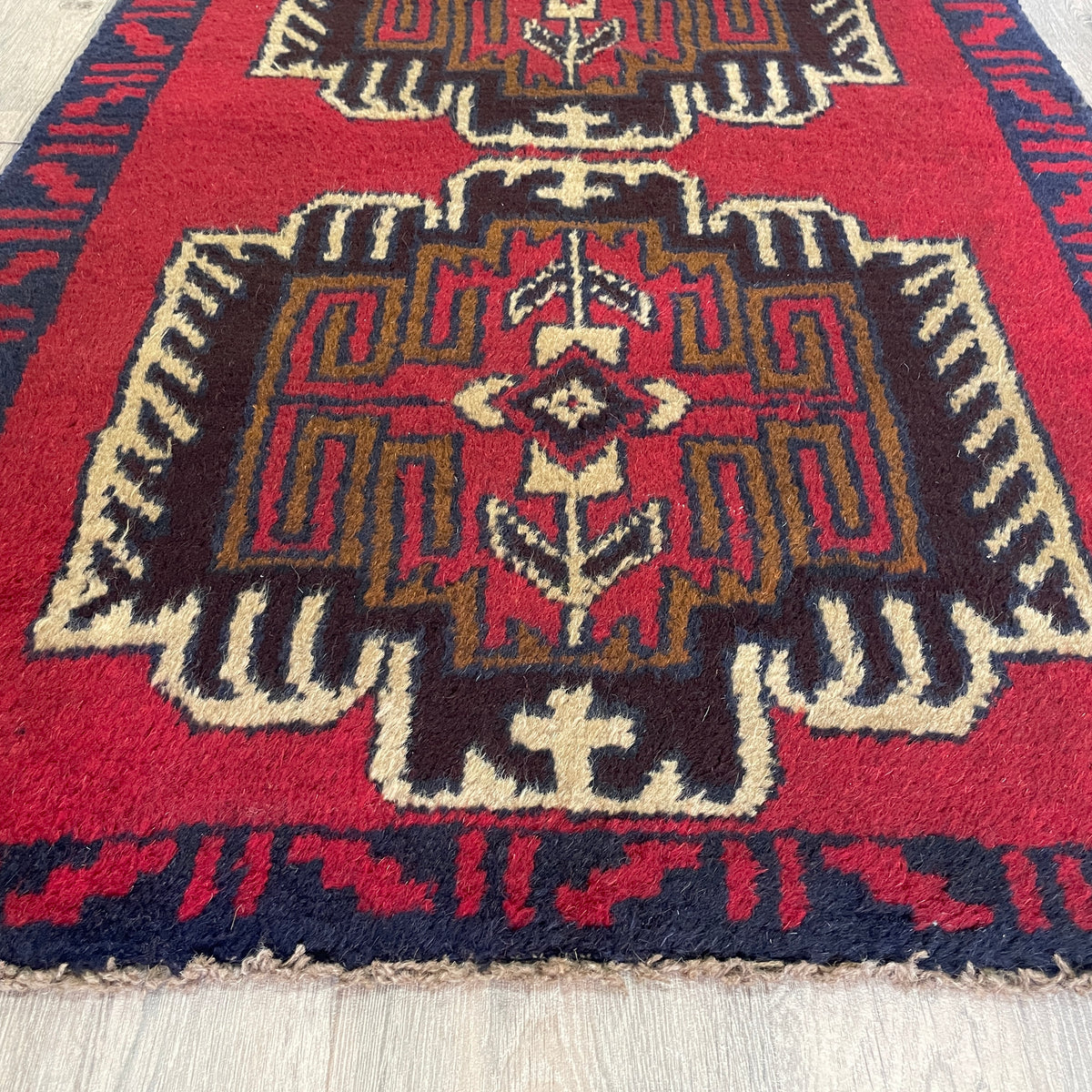 Vintage Afghan Baluch Rug c. 1980