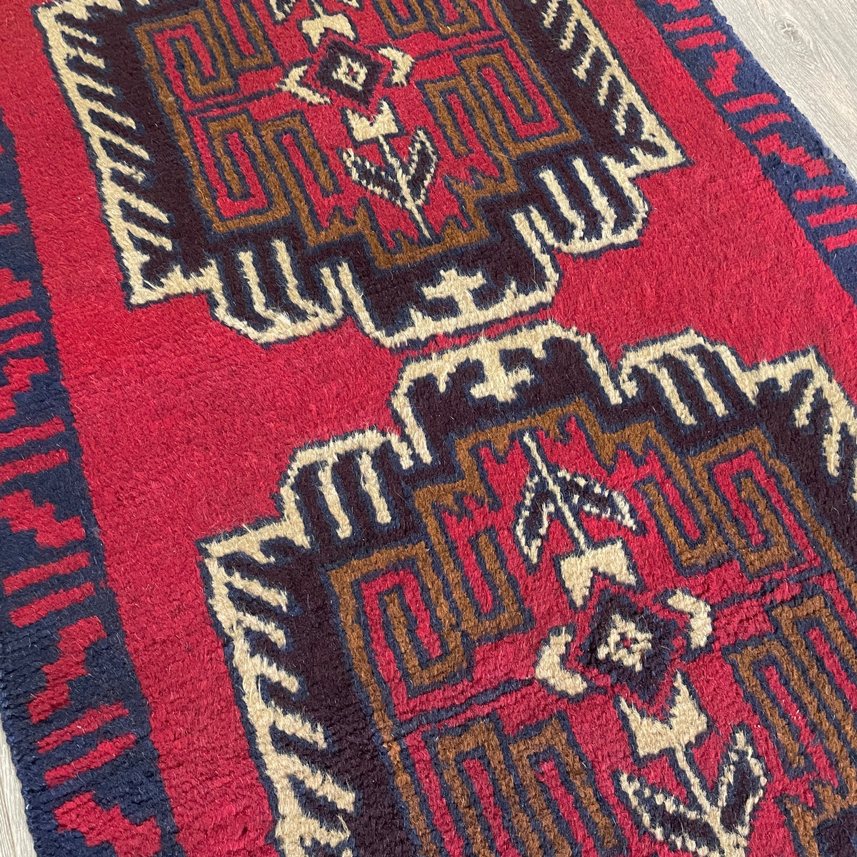 Vintage Afghan Baluch Rug c. 1980