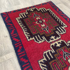 Vintage Afghan Baluch Rug c. 1980