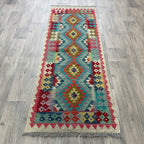 202 x 73 cm | Afghan Kilim Runner - Khorasan Rugs