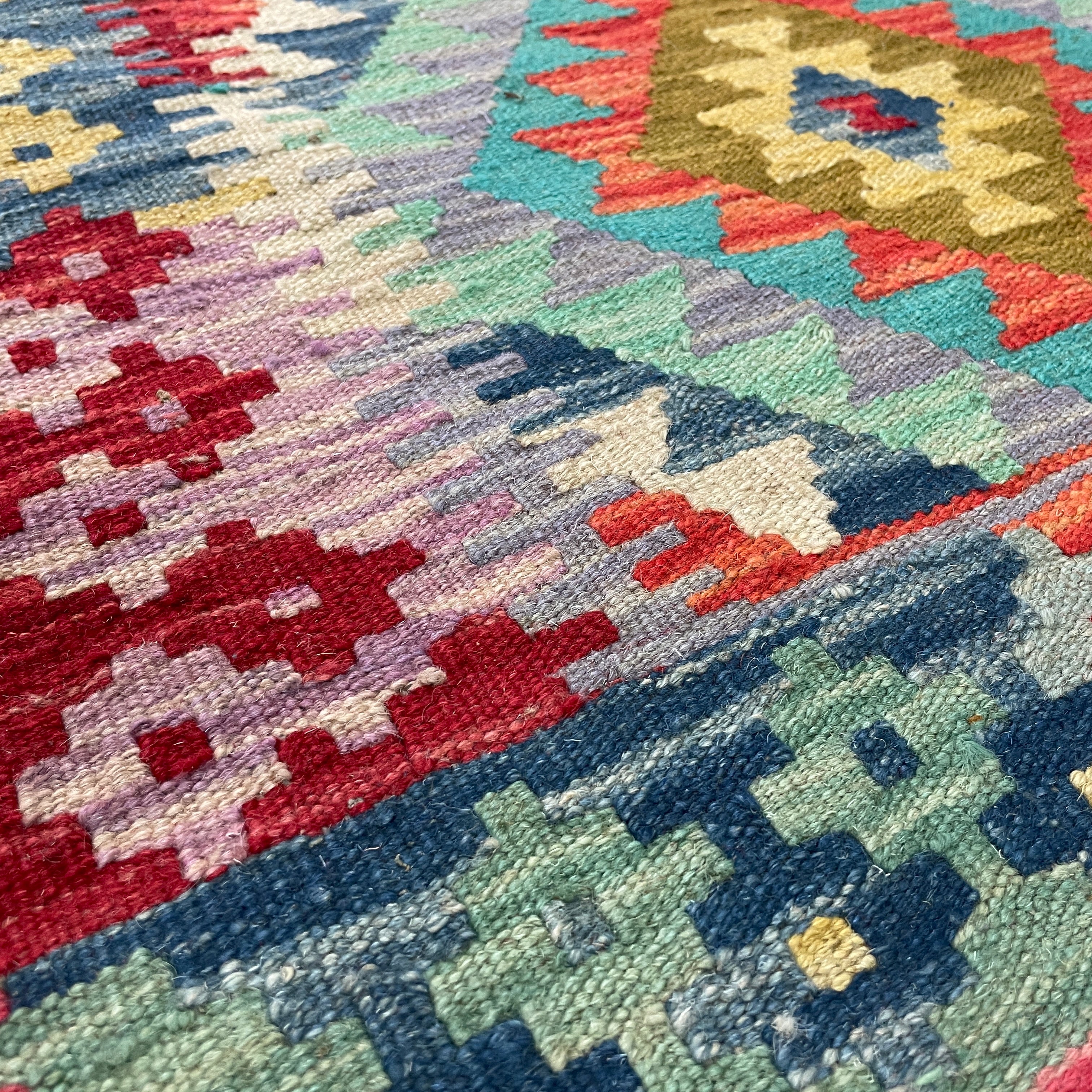 202 x 73 cm | Afghan Kilim Runner - Khorasan Rugs