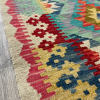 202 x 73 cm | Afghan Kilim Runner - Khorasan Rugs