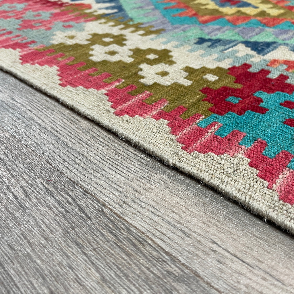 202 x 73 cm | Afghan Kilim Runner - Khorasan Rugs