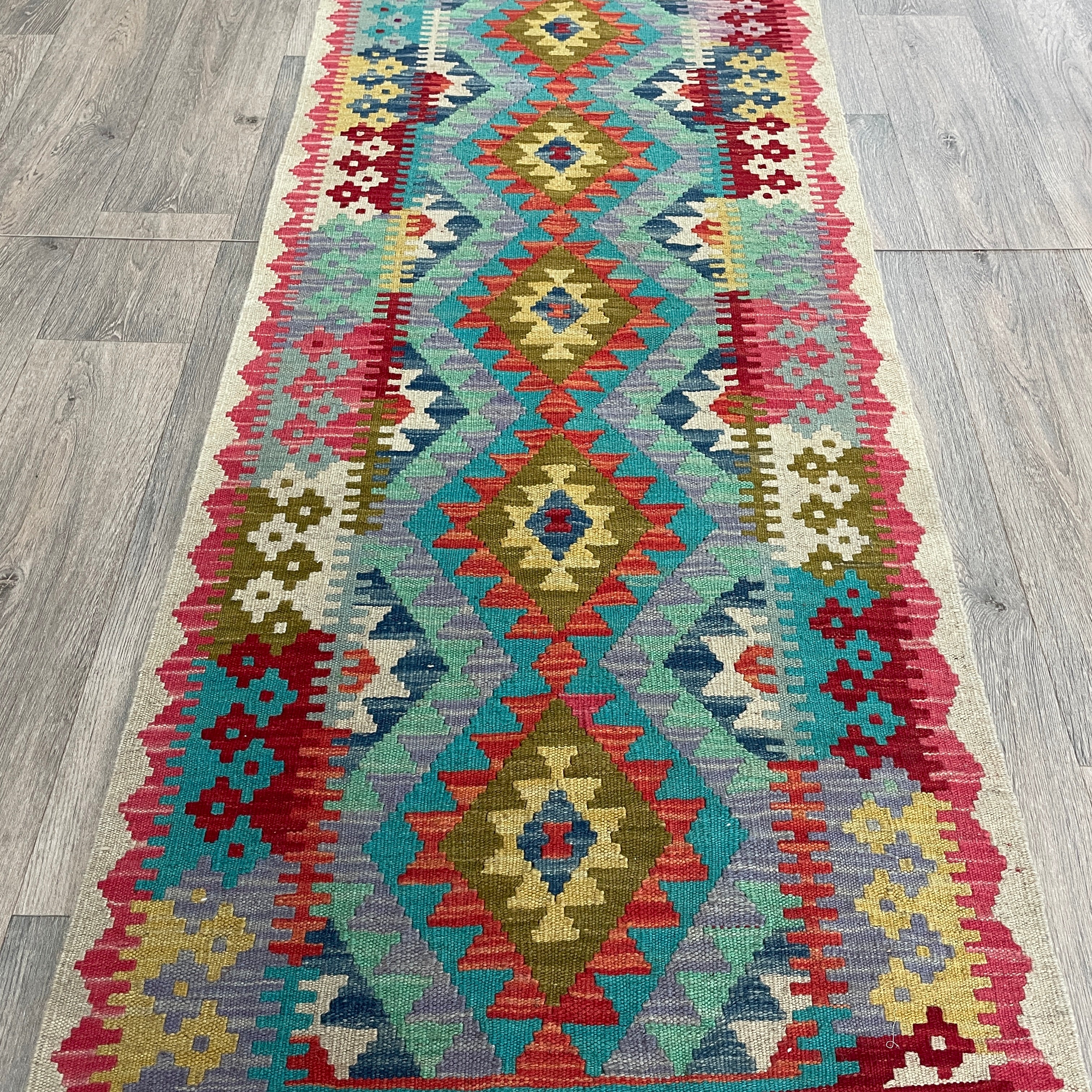 202 x 73 cm | Afghan Kilim Runner - Khorasan Rugs