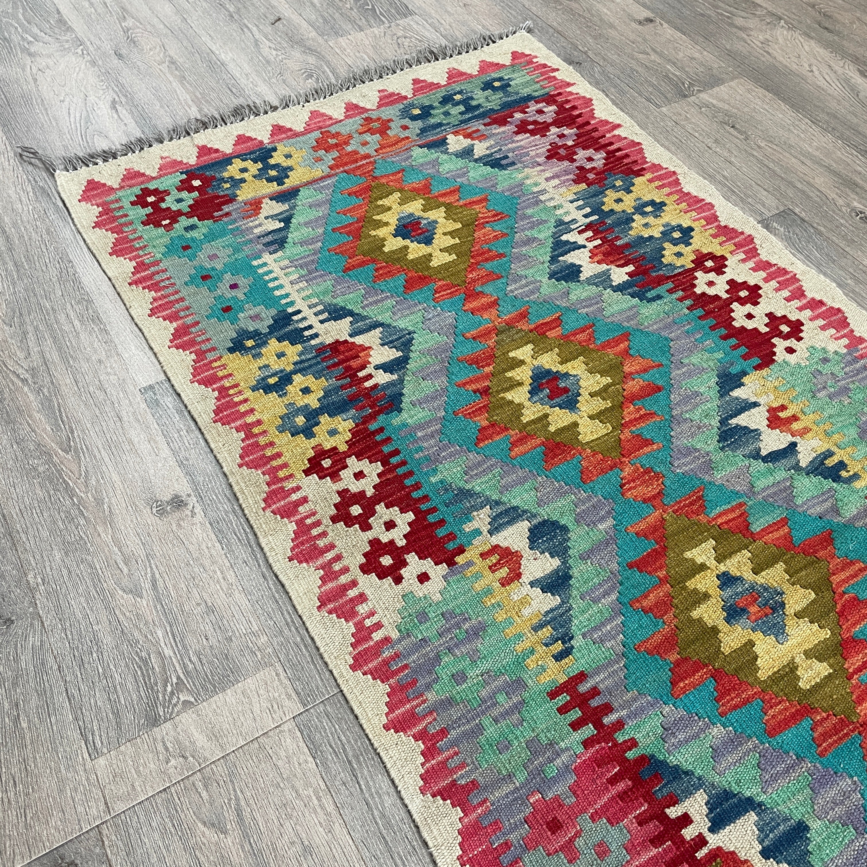 202 x 73 cm | Afghan Kilim Runner - Khorasan Rugs