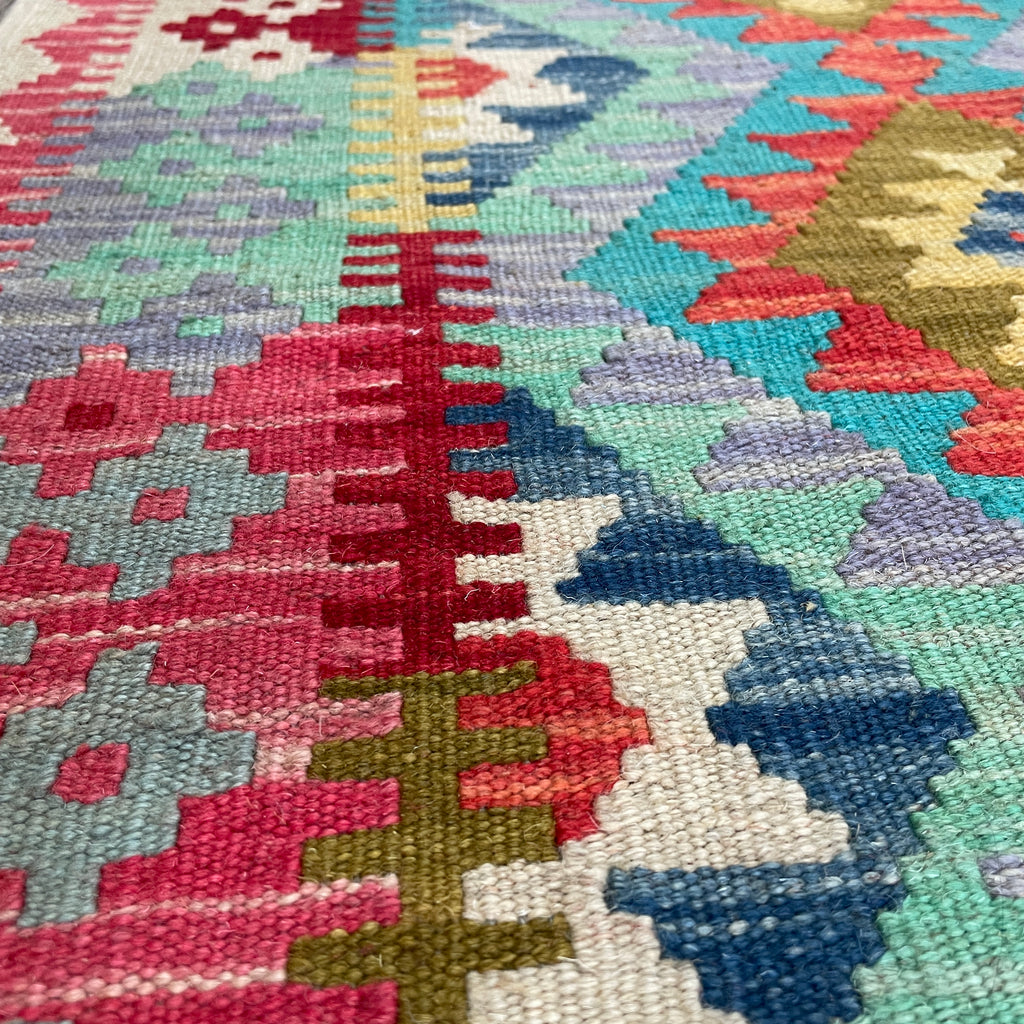 202 x 73 cm | Afghan Kilim Runner - Khorasan Rugs