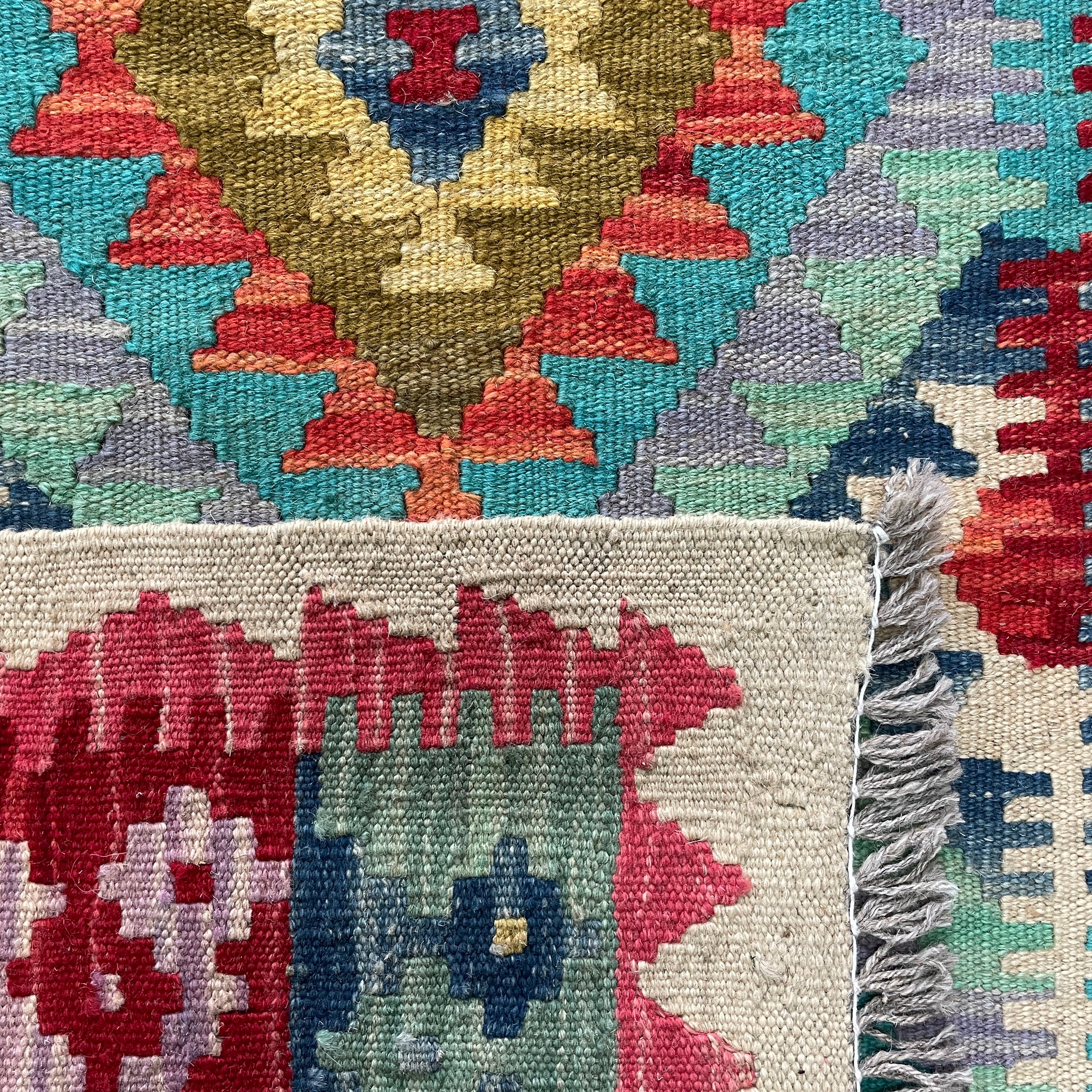 202 x 73 cm | Afghan Kilim Runner - Khorasan Rugs