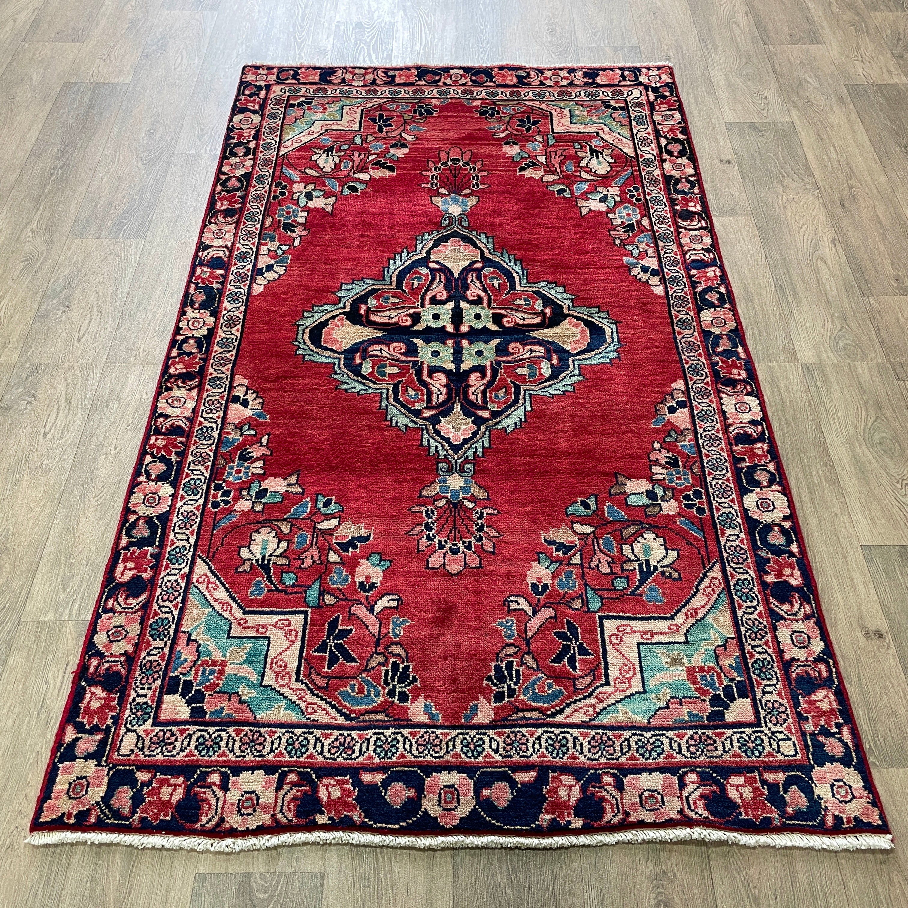Old Persian Mashhad Rug c. 1970