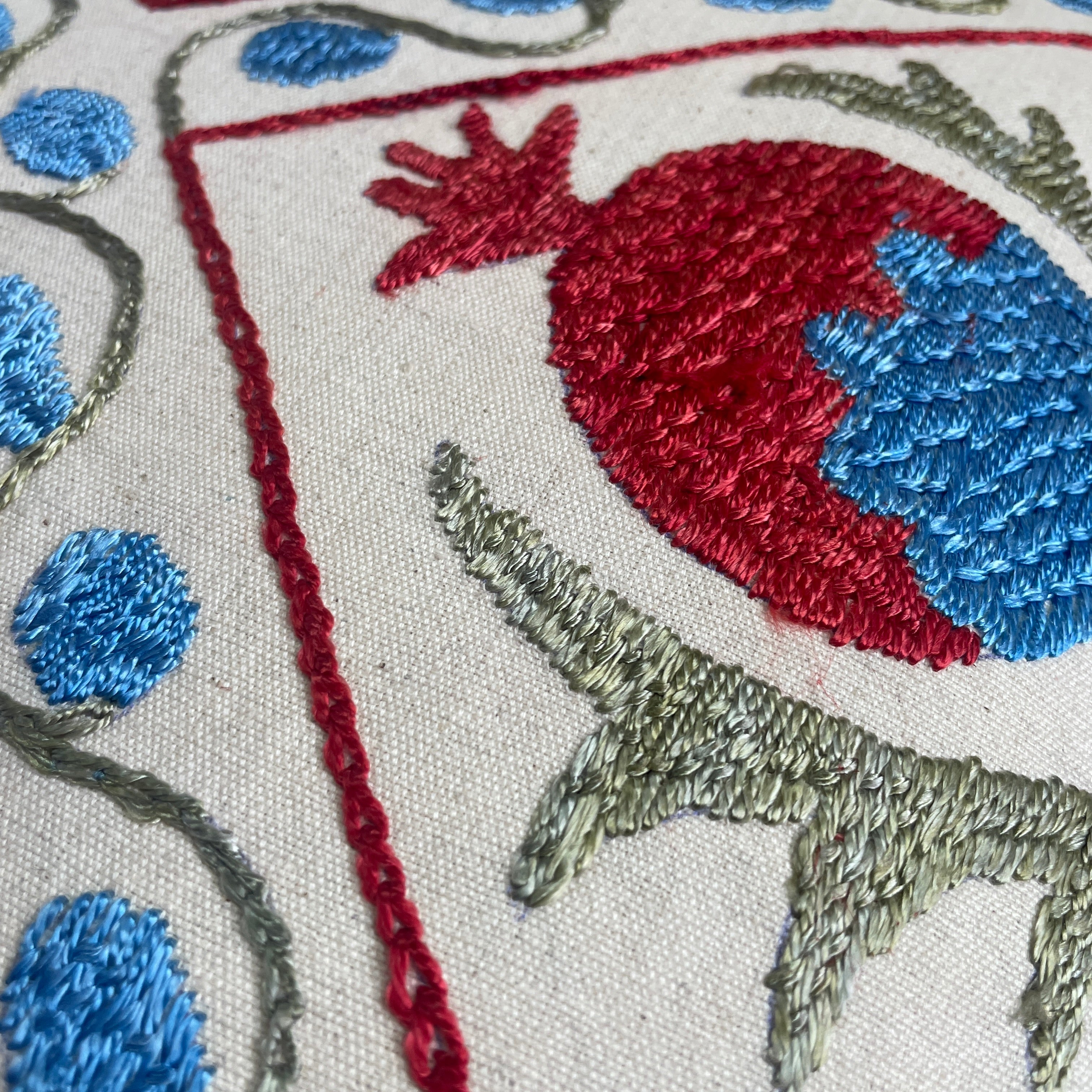 Uzbek Suzani Cushion Cover