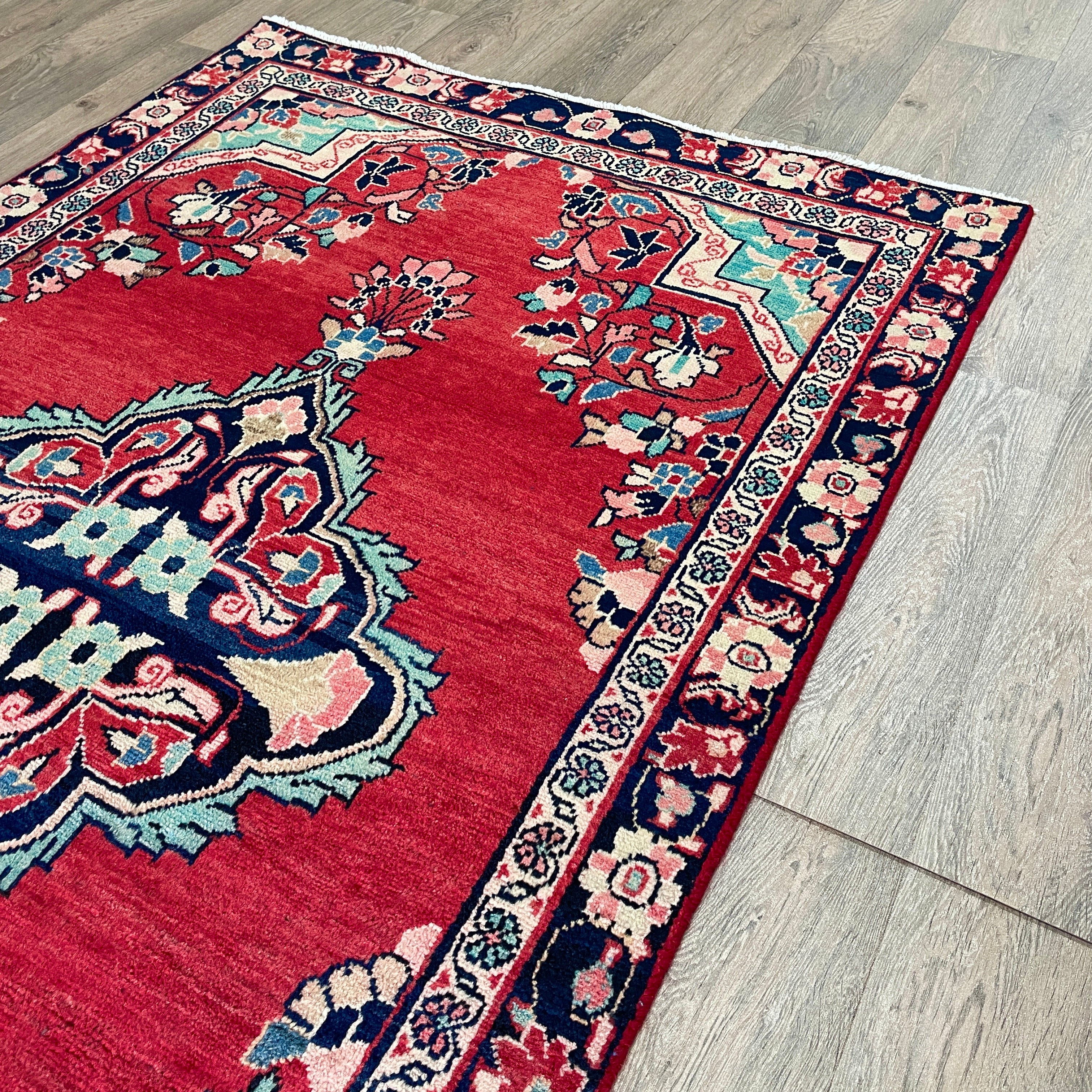 Old Persian Mashhad Rug c. 1970