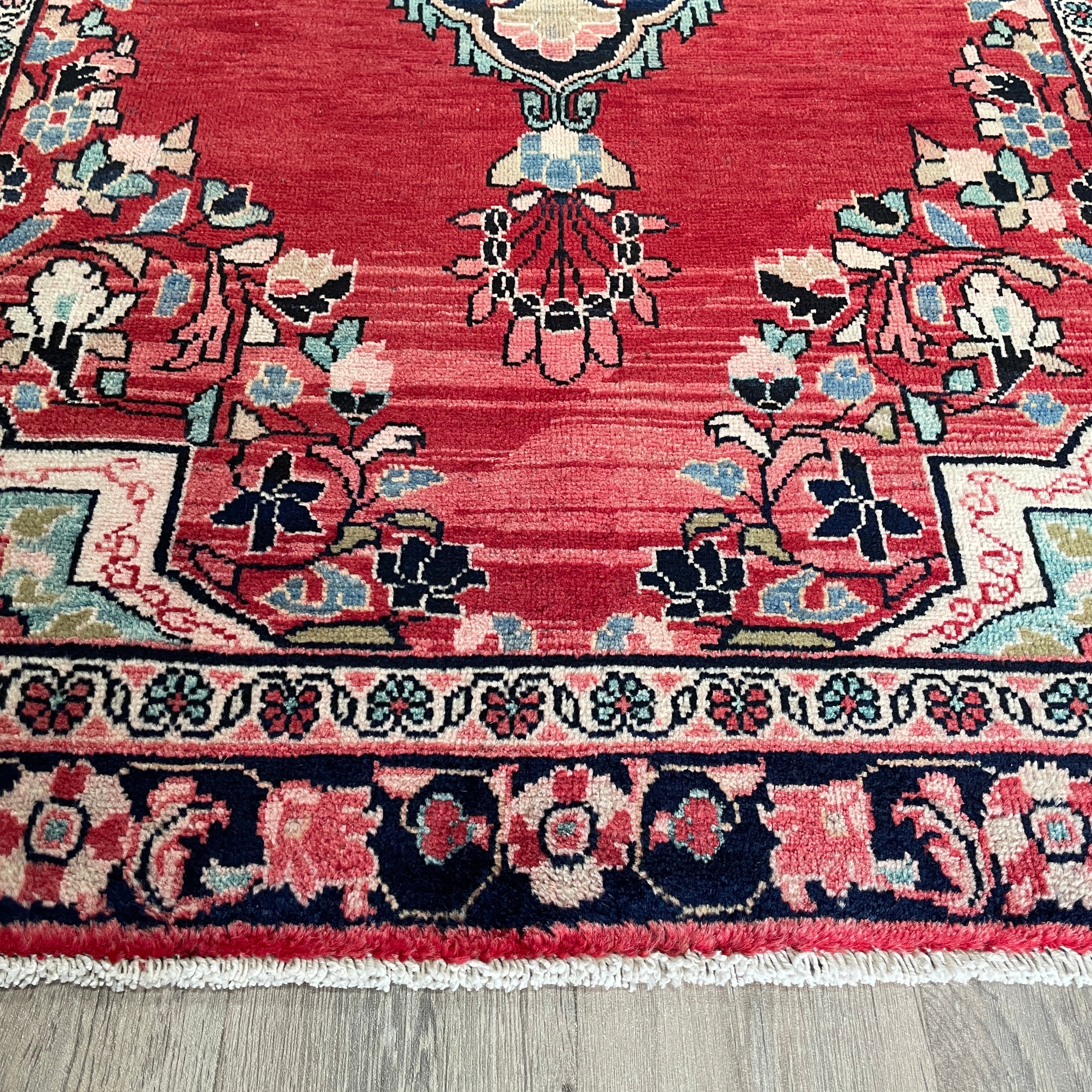 Old Persian Mashhad Rug c. 1970
