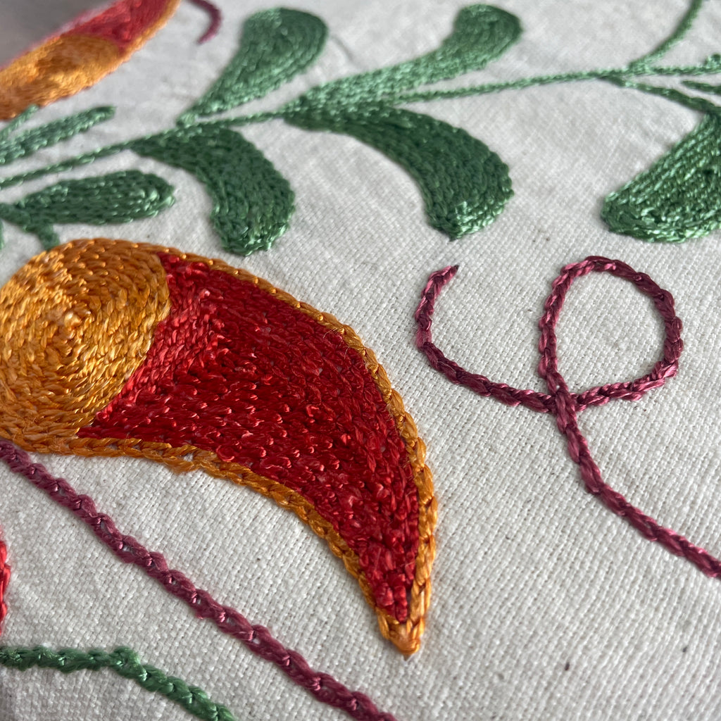 Uzbek Suzani Cushion Cover