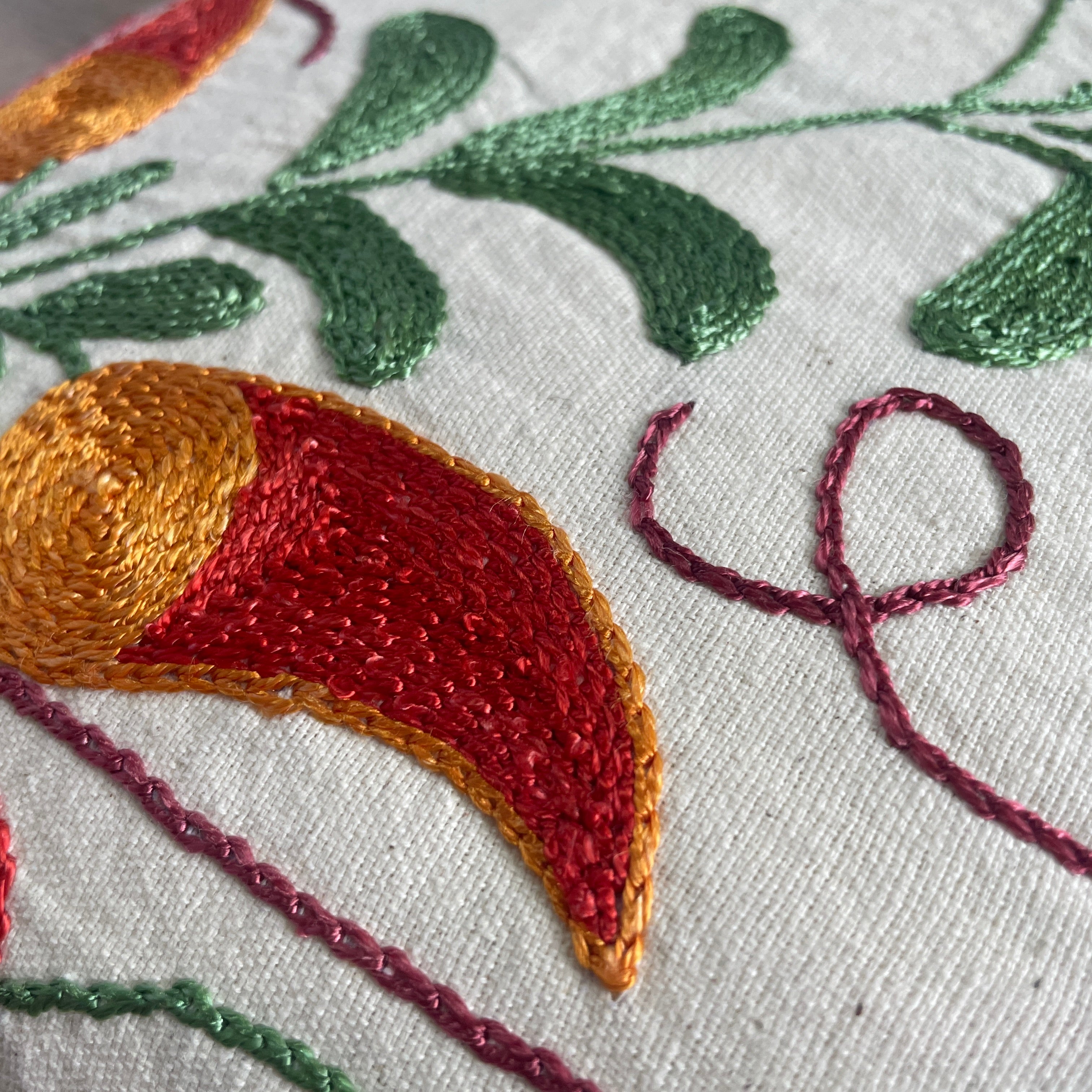 Uzbek Suzani Cushion Cover