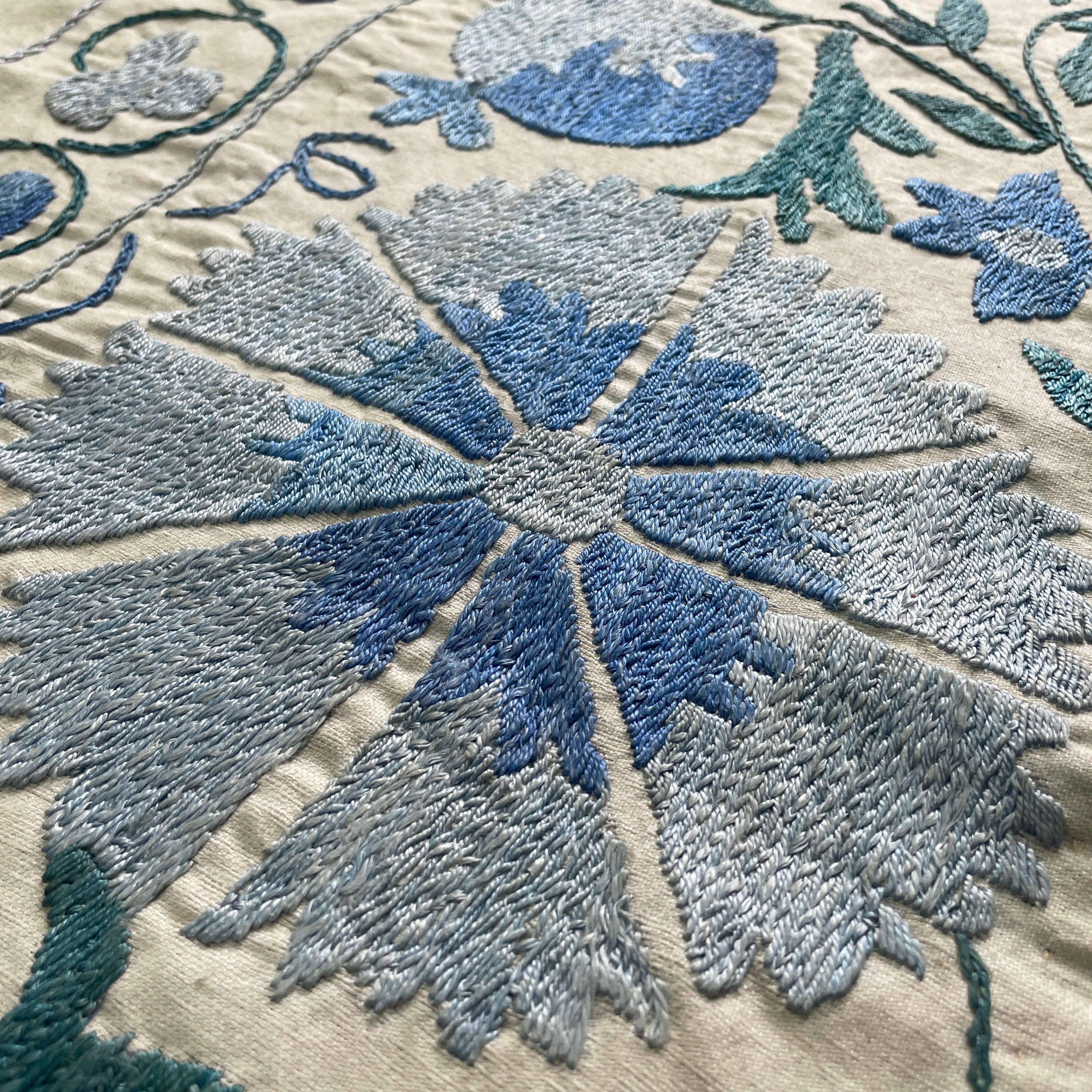 Uzbek Suzani Table Throw